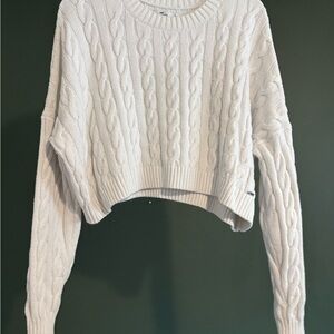 Hollister Cream Cable Knit Sweater